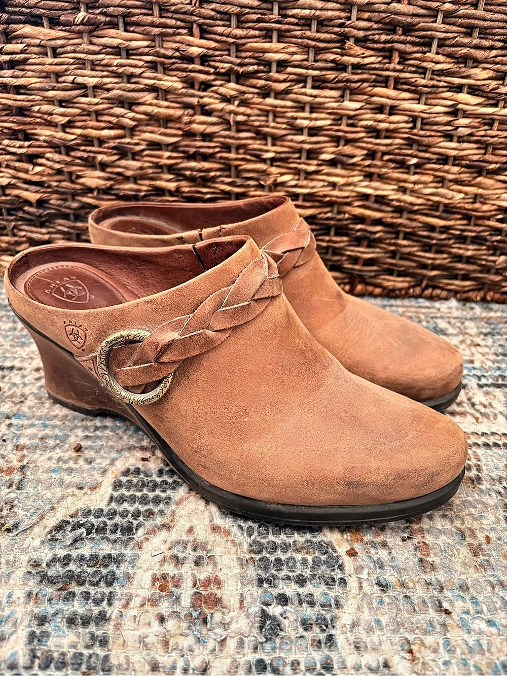 Ariat Country Mule Brown Wedge Mules